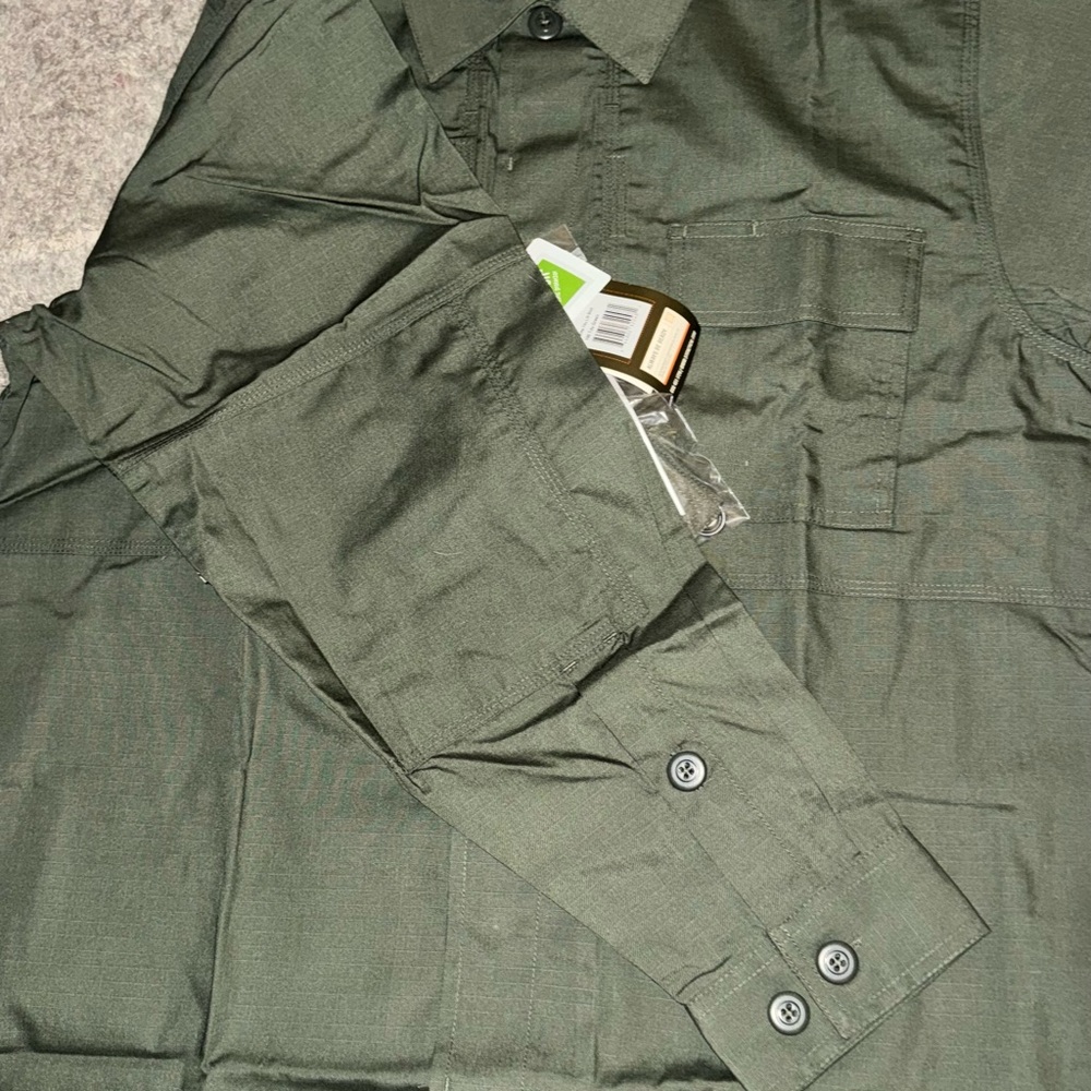 5.11 Tactical Tdu Green Long Sleeve Shirt Medium Military Police - Picture 8 of 11